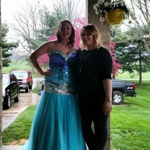 Blue & purple prom dress